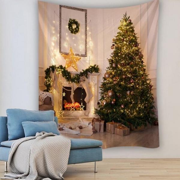 크리스마스 벽화현수막 그린트리 대형 150x130 파티