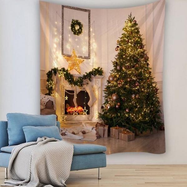 크리스마스 벽화현수막 그린트리 대형 150x130 파티