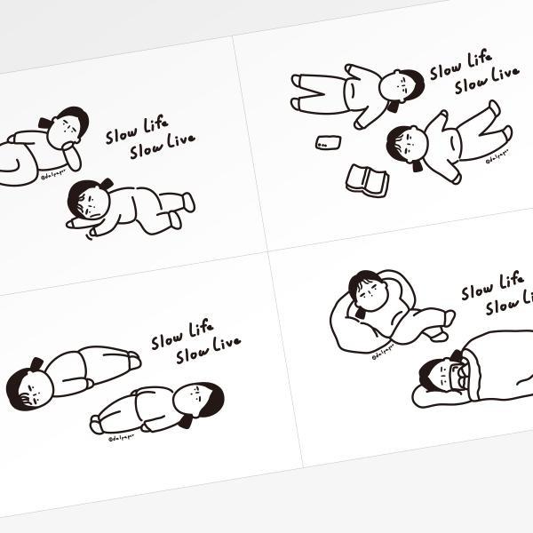 달페이퍼 슬로우라이프 4종 엽서 postcard