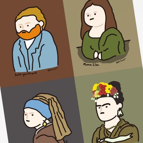 달페이퍼 명화 3종 엽서 postcard