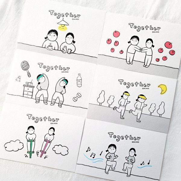 달페이퍼 투게더 6종 엽서 postcard