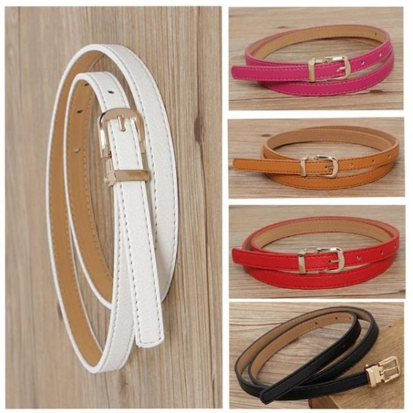 패션 여성 스티치 스틸 벨트