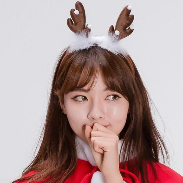 루돌프 눈송이 머리띠 크리스마스 성탄절 파티 장식 산타 선물