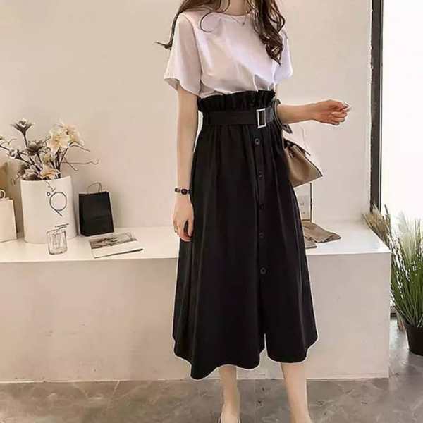 린넨 상하 세트 코디 반팔 가볍고 시원한 여성 투피스