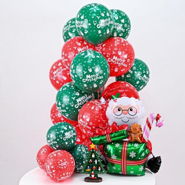 조이 30cm 크리스마스 풍선 메리혼합(50개입)