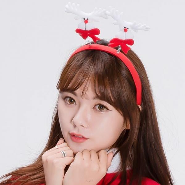 루돌프 인형 머리띠 크리스마스 파티 머리띠 성탄절