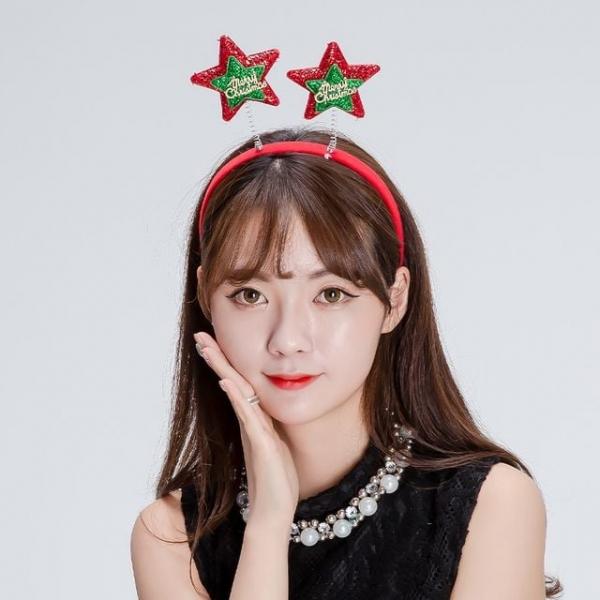 크리스마스머리띠(별) 성탄절 단체선물 파티 머리띠