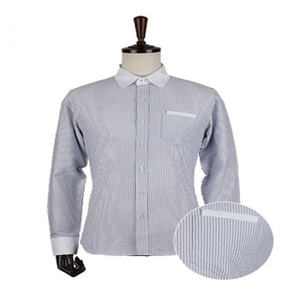 카라배색 스트라이프 셔츠 남성셔츠 체크셔츠