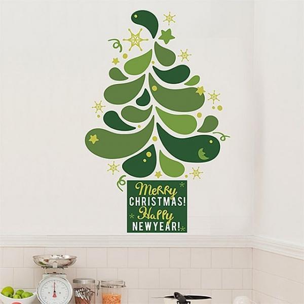 그린트리 포인트스티커 크리스마스 겨울 눈꽃