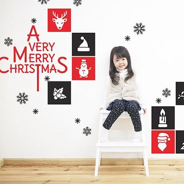 베리메리 크리스마스 포인트스티커 겨울 눈꽃