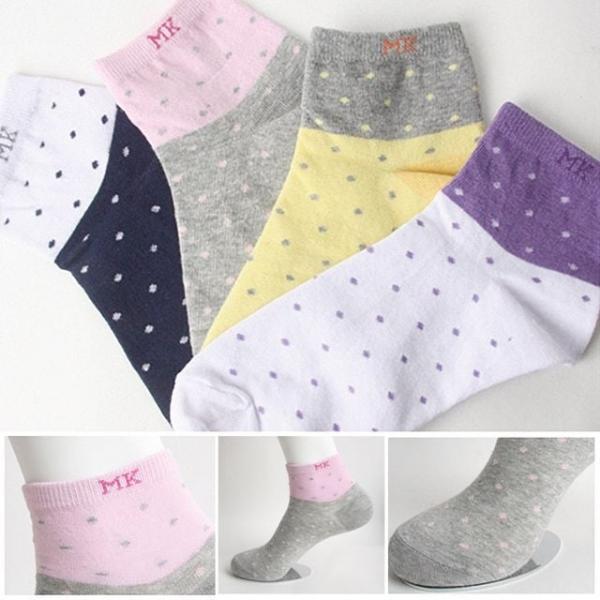 여자 케쥬얼양말(이단도트) L15-14 5켤레