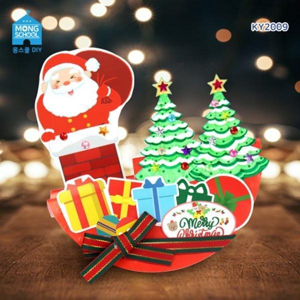 (몽스쿨)KY2009 크리스마스카드 오뚝이산타(4set)