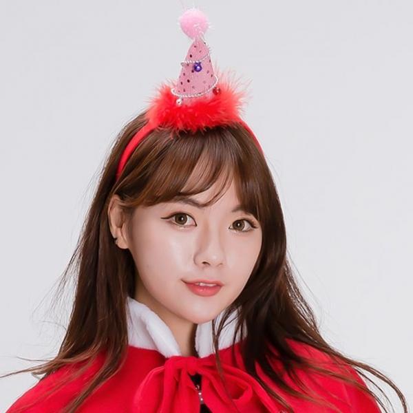 크리스마스 고깔 머리띠 크리스마스 파티 성탄절 장식 촬영 소품