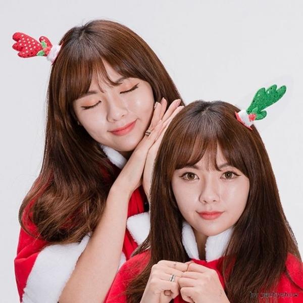 루돌프 날개 머리핀 크리스마스 파티 헤어핀 단체 선물