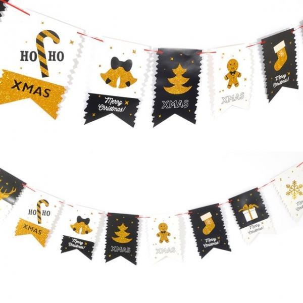 크리스마스가랜드(페넌트화이트블랙)