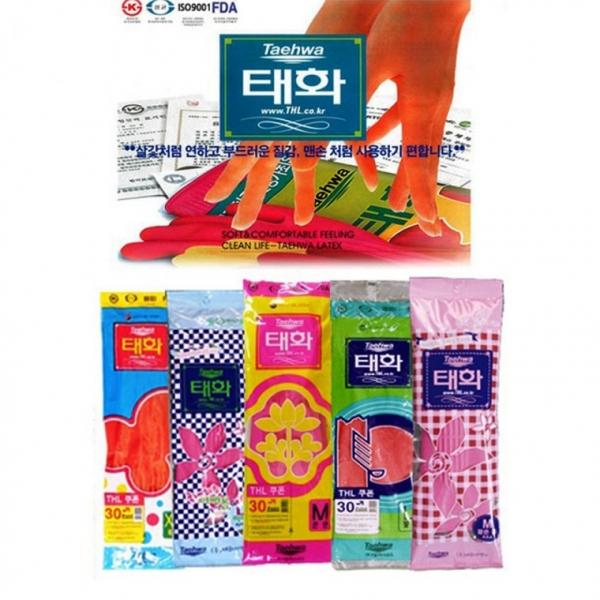 국산 태화고무장갑 10켤레 꽃밴 선밴 마파 올에이 미