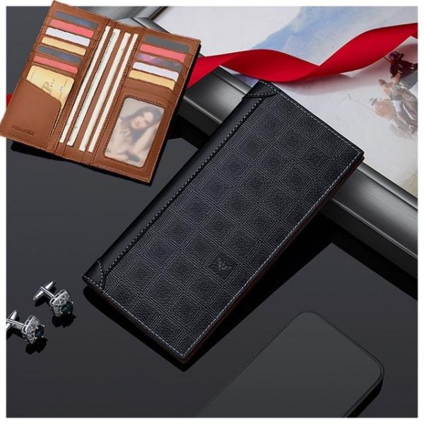 WILLIAMPOLO 남성 고급스러운 비즈니스 심플 장지갑