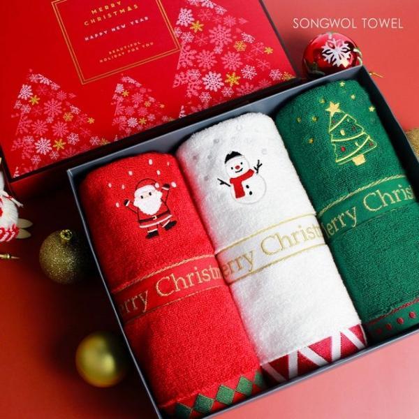 송월타올 크리스마스 선물 140g 2매세트 쇼핑백포함