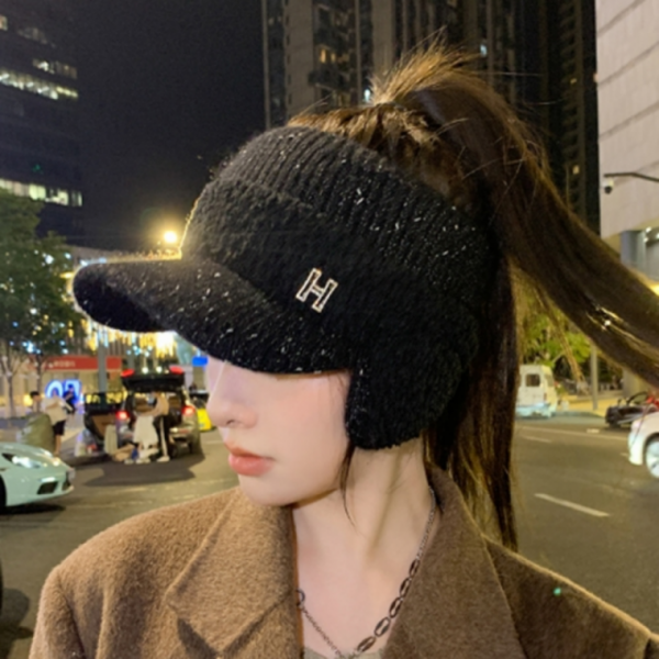 여성 패션 귀마개 니트 방한 모자 5 color