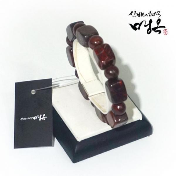 원석팔찌 홍옥 사각 볼 건강팔찌 여성용