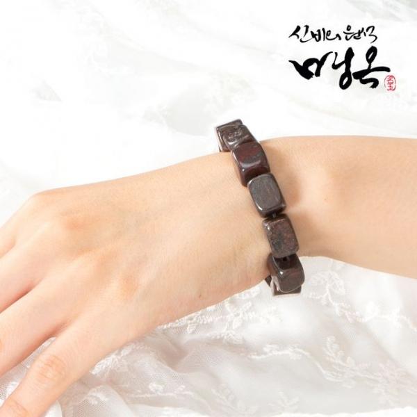 원석팔찌 홍옥 사각 건강팔찌 여성용