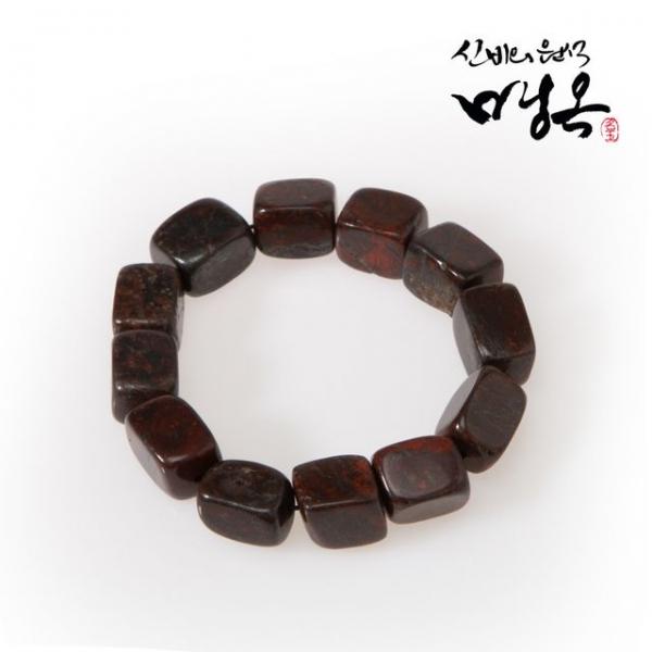 원석팔찌 홍옥 사각 건강팔찌 남성용