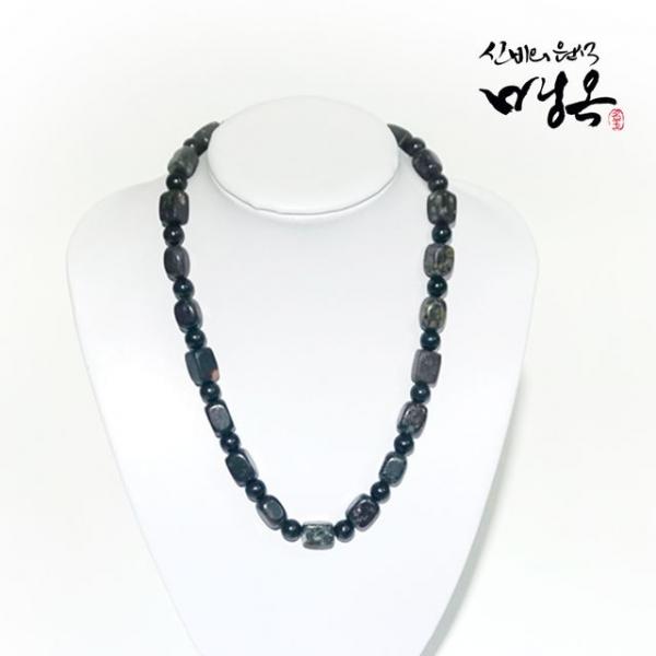 원석목걸이 매옥 사각 볼 건강목걸이 여성용