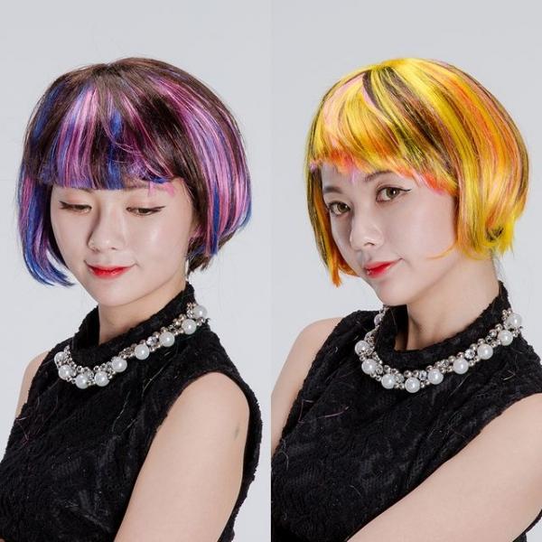 단발 믹스 가발 파티가발 크리스마스 할로윈 이벤트