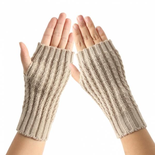 폴런 로프 니트 핸드워머 겨울 따뜻한 손토시 베이지