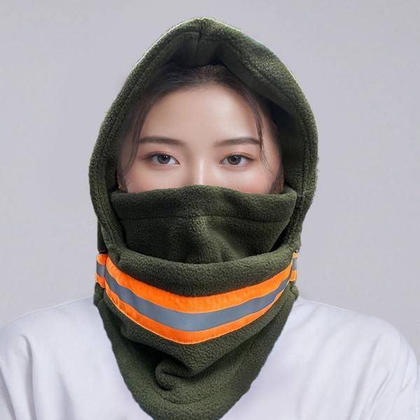 안전 반사띠 넥워머 바라클라바(카키) 방한복면