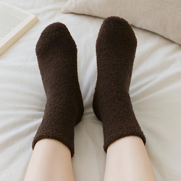 보들보들 포근해 수면양말 숙면 보온 겨울양말 브라운