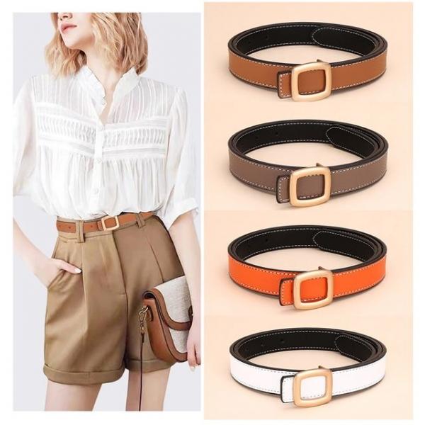 여성 비즈니스 캐주얼 양면용 소가죽 벨트