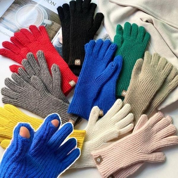 (앙상블) 스마트폰 터치 니트 구멍 장갑 글러브 겨울