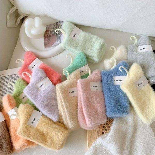 (앙상블) 보송보송 앙고라 목양말 가을 겨울 여성 울