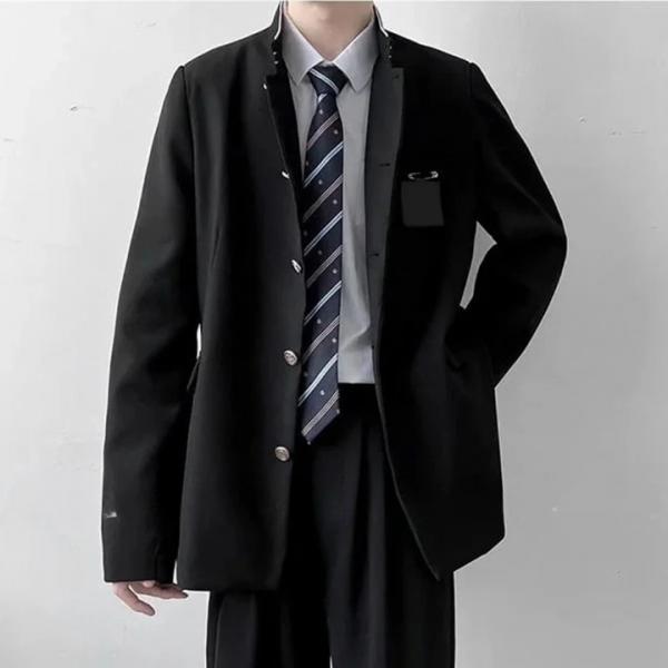 (대여)5버튼 블랙 남자 자켓 바지세트 교복 학생복.