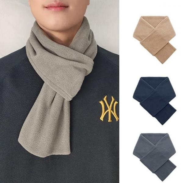 남성 폴라폴리스 겨울 목도리 머플러 가을 남자 단색