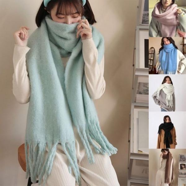 라떼 무지 머플러 긴목도리 롱 목도리 겨울 넥워머 여