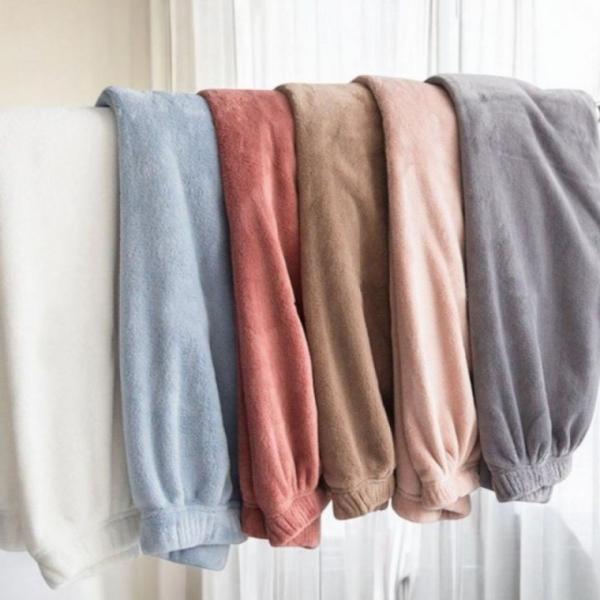 극세사 잠옷바지 겨울 여성 파자마 수면바지 홈웨어