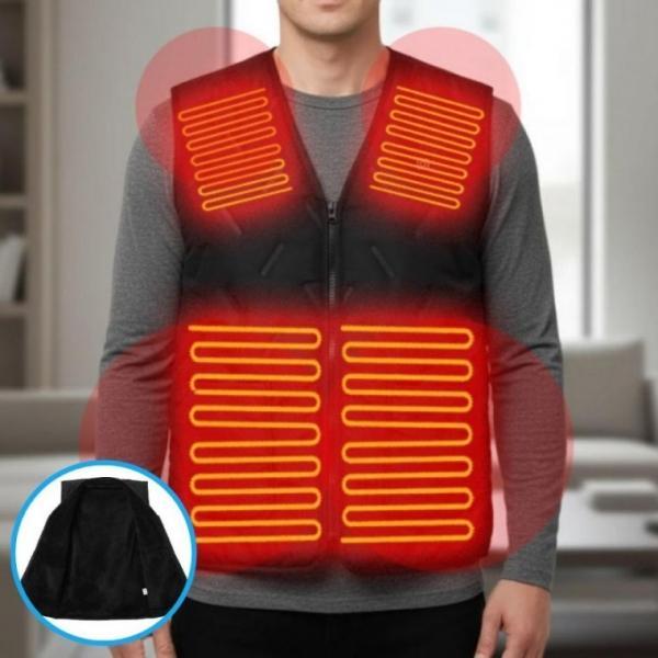스마트 발열조끼 3단 온열 열선 방한 조끼 작업복