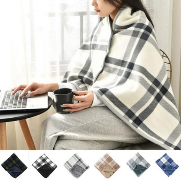 양털 극세사 무릎담요 똑딱이 망토 담요 소파 블랭킷