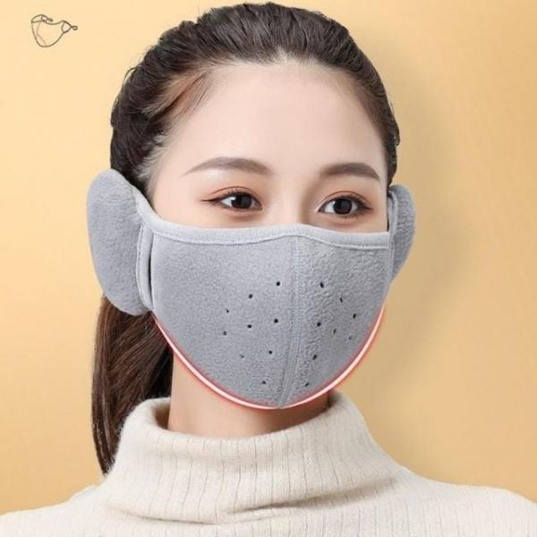 겨울 방한 귀도리 마스크 그레이 오토바이마스크 방한용마스크 겨울용마스크 털마스크 스노우보드마스크