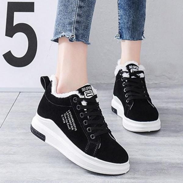 털안감 스니커즈 방한운동화 겨울운동화 키높이신발 여자운동화 퍼안감 여성캐주얼화