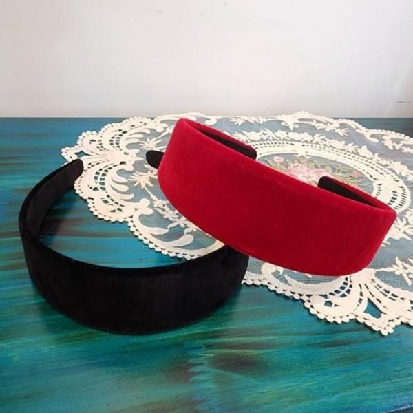 와이드 넓은 벨벳 여성 겨울 머리띠 심플머리띠 벨로아머리띠 데일리머리띠 무지헤어밴드 뚱뚱한머리띠