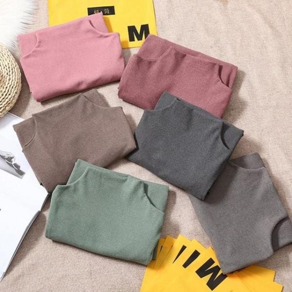 여성 슬림 무지 폴라티 겨울 여성복 여성 복 내복 겨울 폴라티