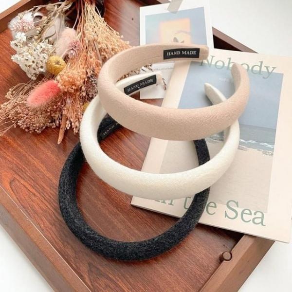두툼 보송 베이직 헤어 머리띠 머리 악세사리 겨울 헤어 가을 띠 밴드 패션 여성