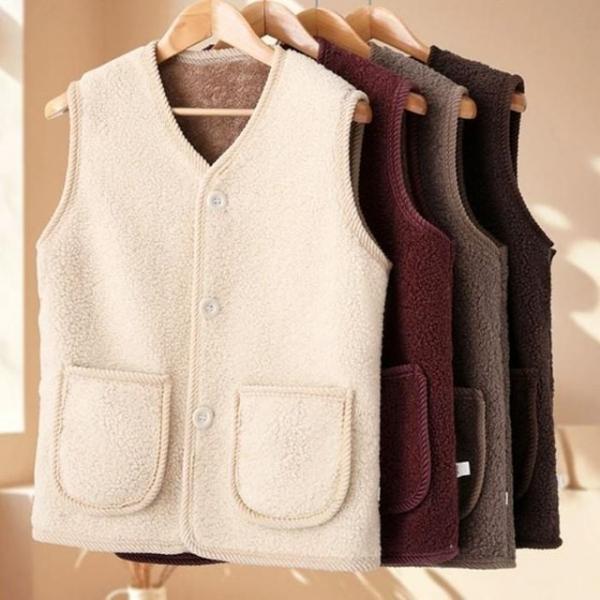 후끈 후끈 양털 조끼 중장년 겨울 베스트 기모 안감 중년조끼 보온조끼 양털조끼 기모조끼 베스트