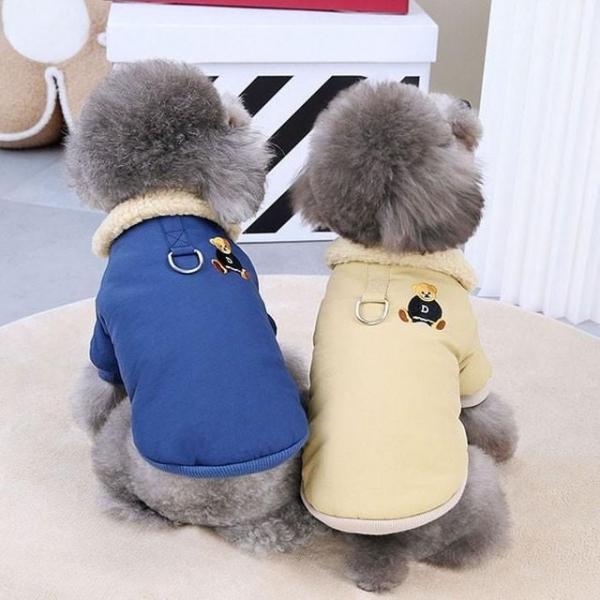 베어 강아지 무스탕 반려견 강아지 옷 겨울 산책옷 산책옷 애견 겨울 조끼 의류 반려견 용품 강아지옷