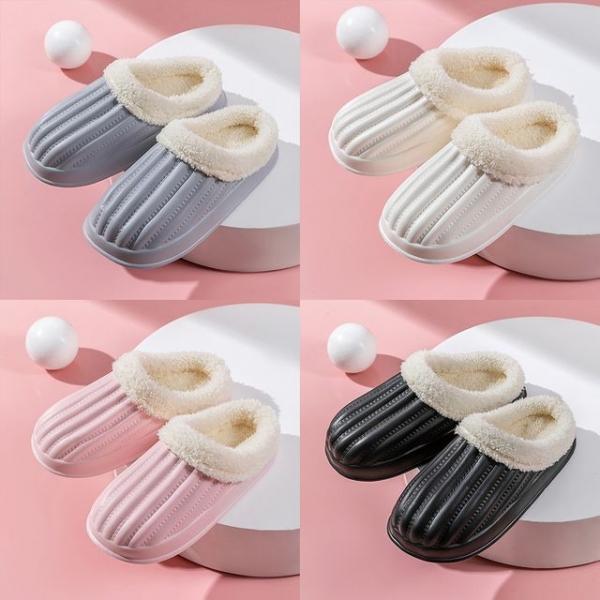 남녀공용 EVA 겨울 털 슬리퍼 실내화