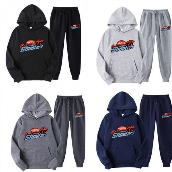 남성 스포티한 겨울 기모 후드 트레이닝 세트