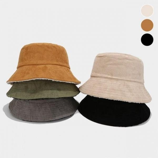 뽀글이 스웨이드 버킷햇 3 스웨이드벙거지 남자 모자 겨울 양털 뽀글이벙거지 털벙거지